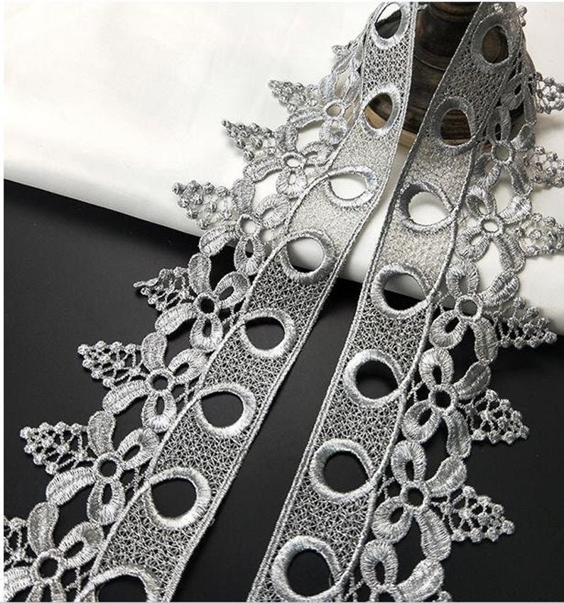 Gold Silver Embroidery Lace Decoration DIY Crown Lace Decoration DIY Wedding Decoration Lace Decoration Cosplay Lace Decoration