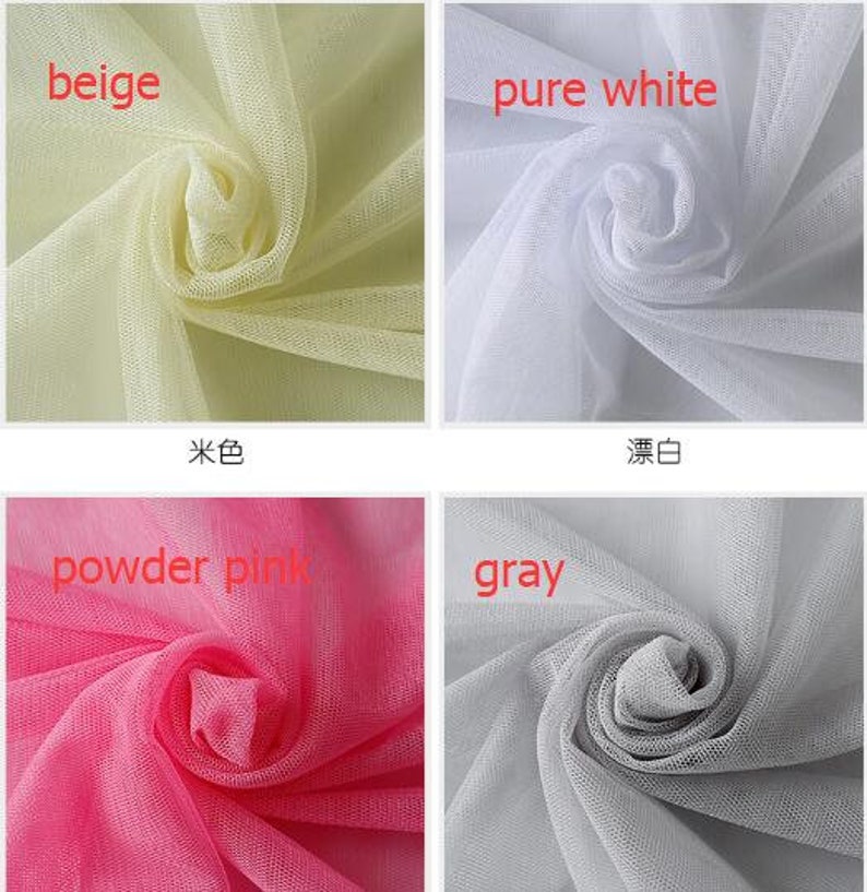26 Colors Soft Tulle Fabric 62 Wide Netting Tulle Fabric Etsy
