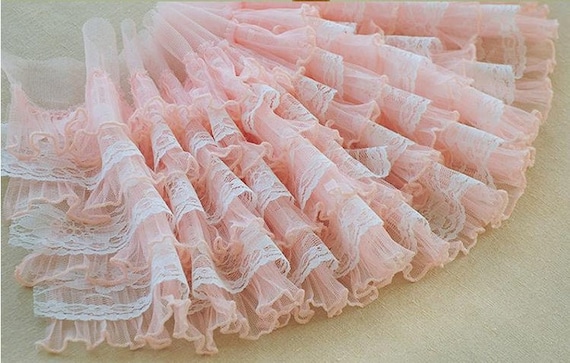 4 Colors Lace Trim Multi-layer Organ Pleated Lace Lace Lolita