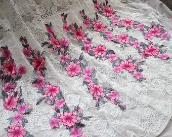 1 st Venetië Alencon Kant Applicaties Bloemen Geborduurde Trouwbenodigdheden Bruidssluier