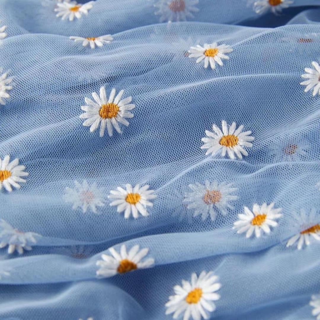 RLECS Nastro In Pizzo Con Margherite Rosa, Verdi E Viola - 4,5 Metri, Fiori Ricamati Per Cucito E Fai Da Te - 2