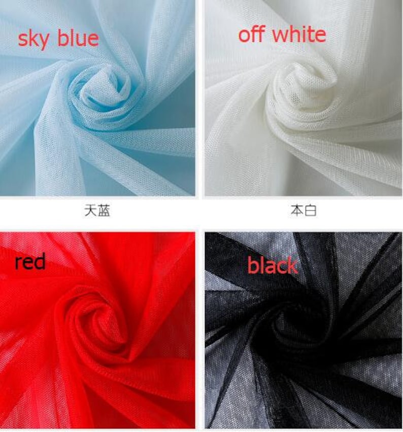 26 Colors Soft Tulle Fabric 62 Wide Netting Tulle Fabric Etsy