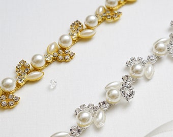 2 colors  Gold Silver Rhinestone Metal Bead pearl Alice Exquisite Venice lace Trim Wedding Supplies Belt Lace 1.5cm Wide