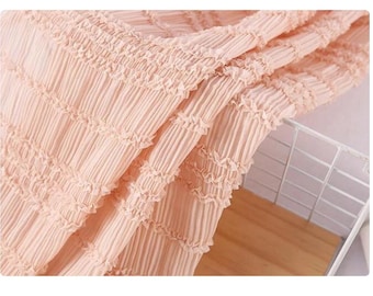 Stretchy Pink Apricot Black White Chiffon Fabric Ruffled Pleated Embroidery Exquisite Bridal Wedding Fabric Skirt Fabric Headband by yard
