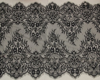Black Lace Trim Edging 63mm Width