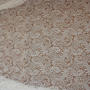 1 yard Lace Fabric Ivory Graceful Eyelash Bridal Wedding Fabric Headband Fabric 59 width image 4