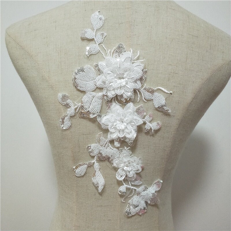 Ivory Sequin Floral Lace Eb3019 main image 1