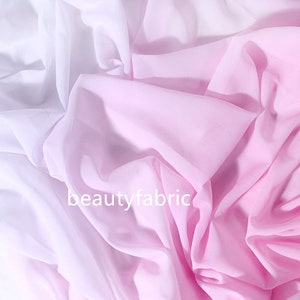 1 werf ombre chiffon stof verloop regenboog prachtige bruids stof bruiloft stof rok stof hoofdband jurk stof 59" breedte