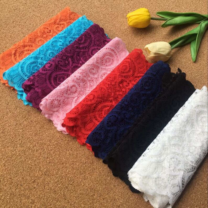 2 yards stretch lace fabric stretch lace trim underwear sewing Etsy