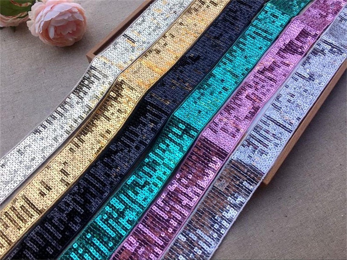 Lace Trim Sparkling Sequins Trims Ribbon Sew Supply Sew on Etsy