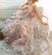 3D Pink Chiffon Floral Lace Fabric Organza Fabric Exquisite Bridal Wedding Headband 51.1' width 1 yard 