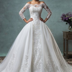 1pc Lace Super Luxury Lace Appliques Ivory Exquisite for Wedding Dress ...