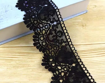 5 farben 2 yards Dunkelblau Schwarz Spitzenband Weiß Rot Spitzenband Gehäkelte Baumwolle Stickerei Ausgebochte Spitzenband 10 cm breite