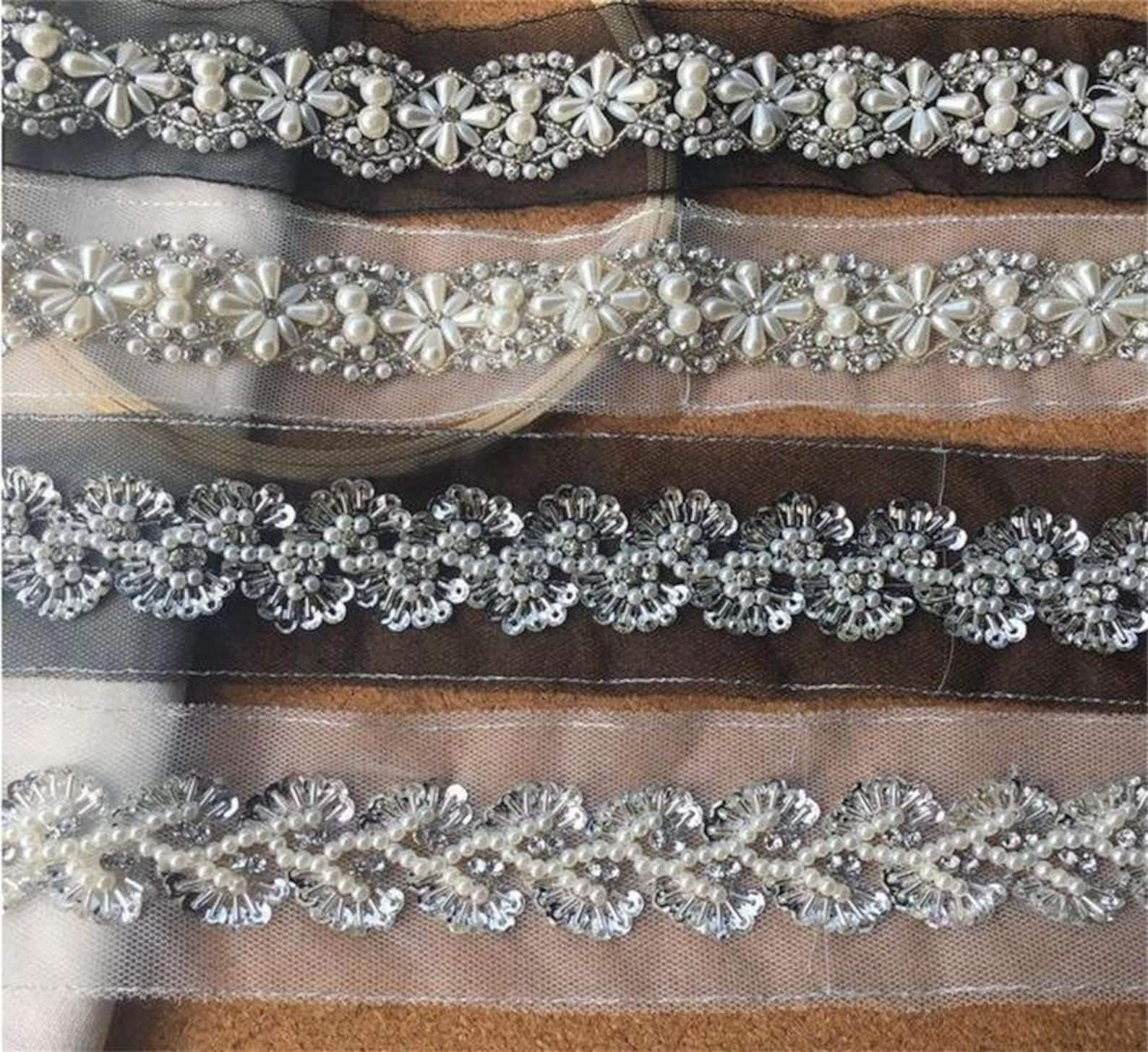 beaded bridal trim