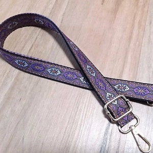 Purple Detachable purse strap, fully adjustable shoulder strap replacement for bags purse luggage, long crossbody handle for crossbody bag