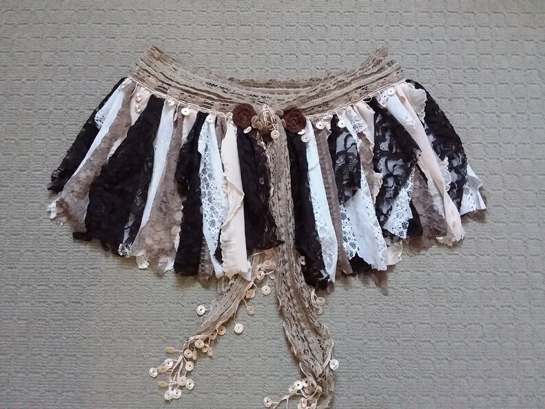 Earthy brown short tutu skirt rustic wasteland fairy style clothing shabby festival skirt forrest jungle costume pixie woodland tutu