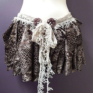 Earthy brown short tutu skirt rustic wasteland fairy style clothing shabby festival skirt forrest jungle costume pixie woodland tutu