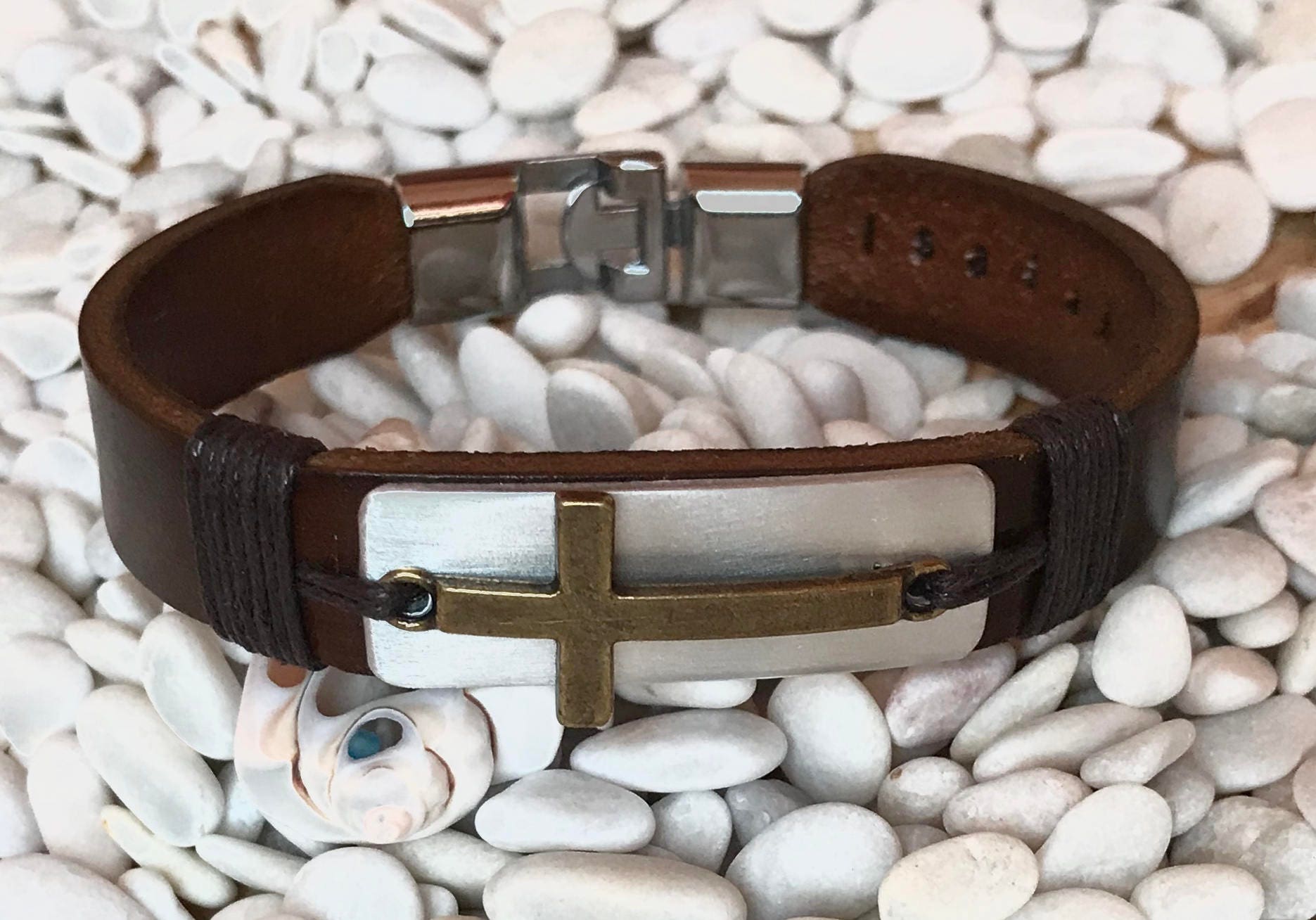 Custom Leather Bracelet Personalized Gift Bracelet for Men - Etsy