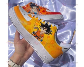 Dragon Ball - Goku AF1 Custom Schuhe, benutzerdefinierte handbemalte Schuhe, Schuhe AF1 Tropfen, Marke Custom AF1, Cartoon AF1