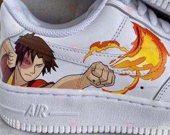 Avatar The Last Airbender - Zapatos personalizados Prince Zuko AF1, zapatos pintados a mano personalizados, goteo de zapatos AF1, AF1 personalizado de marca, AF1 de dibujos animados