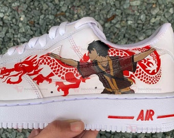 Zapatos personalizados Aang y Zuko AF1, zapatos pintados a mano personalizados, goteo de zapatos AF1, AF1 personalizado de marca, AF1 de dibujos animados