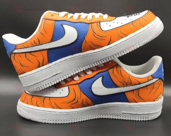 Dragon Ball - Goku X Krillin AF1 Custom Schuhe, Custom Handbemalte Schuhe, Schuhe AF1 Tropf, Marke Custom AF1, Cartoon AF1