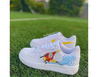 Avatar The Last Airbender - Aang X Zuko AF1 Zapatos personalizados, zapatos pintados a mano personalizados, goteo de zapatos AF1, marca personalizada AF1, dibujos animados AF1