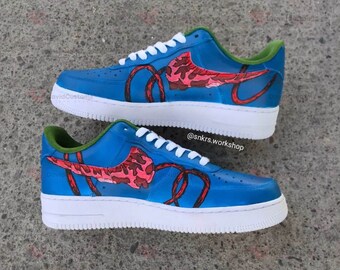 Demon Slayer Kimetsu No Yaiba - Gyutaro AF1 Zapatos personalizados, Zapatos pintados a mano personalizados, Zapatos AF1 goteo, Marca personalizada AF1, Dibujos animados AF1