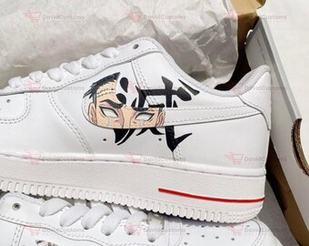 Demon Slayer Kimetsu No Yaiba - Tengen Uzui X Gyomei Himejima AF1 Zapatos personalizados, zapatos pintados a mano personalizados, zapatos AF1 goteo, marca personalizada AF1