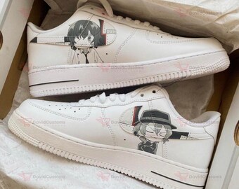 Dazai X Chuuya AF1 Benutzerdefinierte Schuhe, Benutzerdefinierte handbemalte Schuhe, Schuhe AF1 Tropfen, Marke benutzerdefinierte AF1, Cartoon AF1