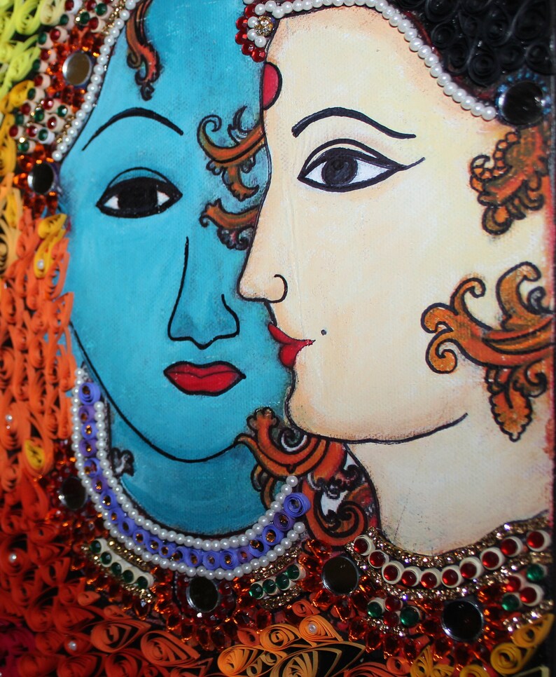 Shiva Parvati Ardhanarishvara Quilling and Painting Etsy