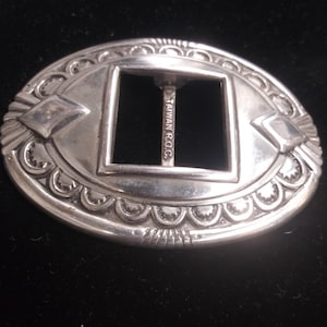 Vintage Sterling belt concho buckle slides western wear uni-sex concho 1994 chambers