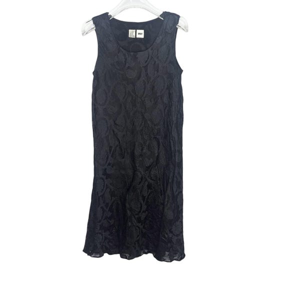 DKNY Vintage Black Paisley Mini Dress Silk Blend Sleeveless Scoop Neck Size  4 - Etsy