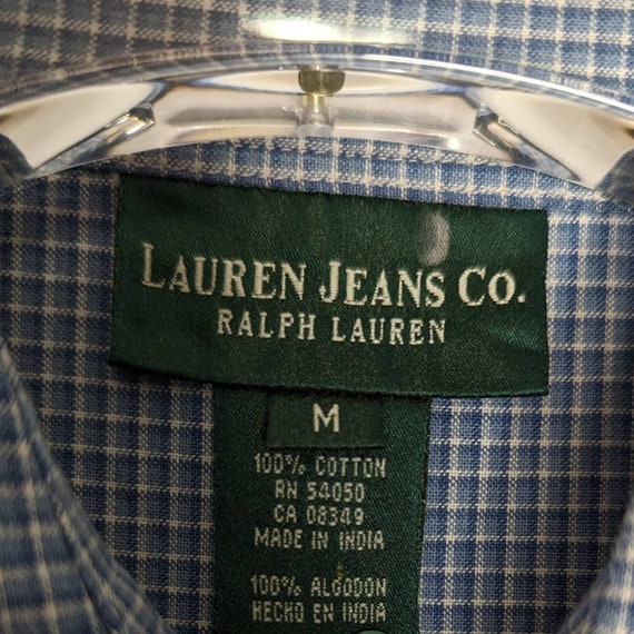 Lauren Jeans Co. Ralph Lauren Blue Plaid Button U… - image 7