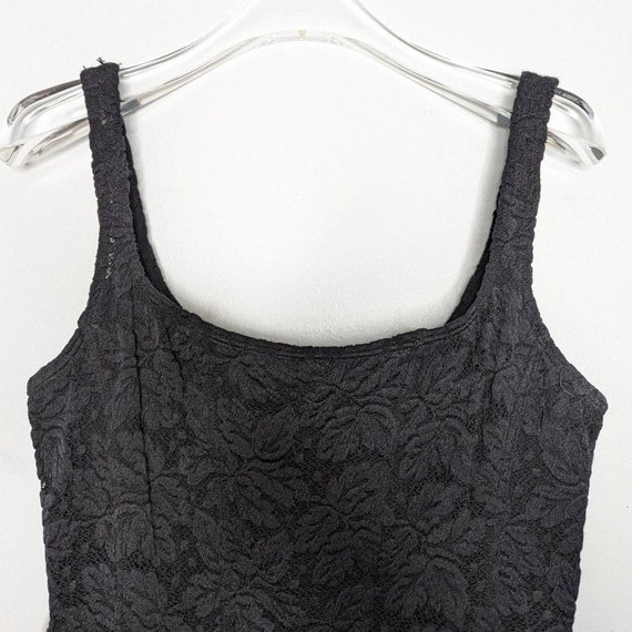 Cosabella Vintage Black Lace Cropped Tank Top Str… - image 6