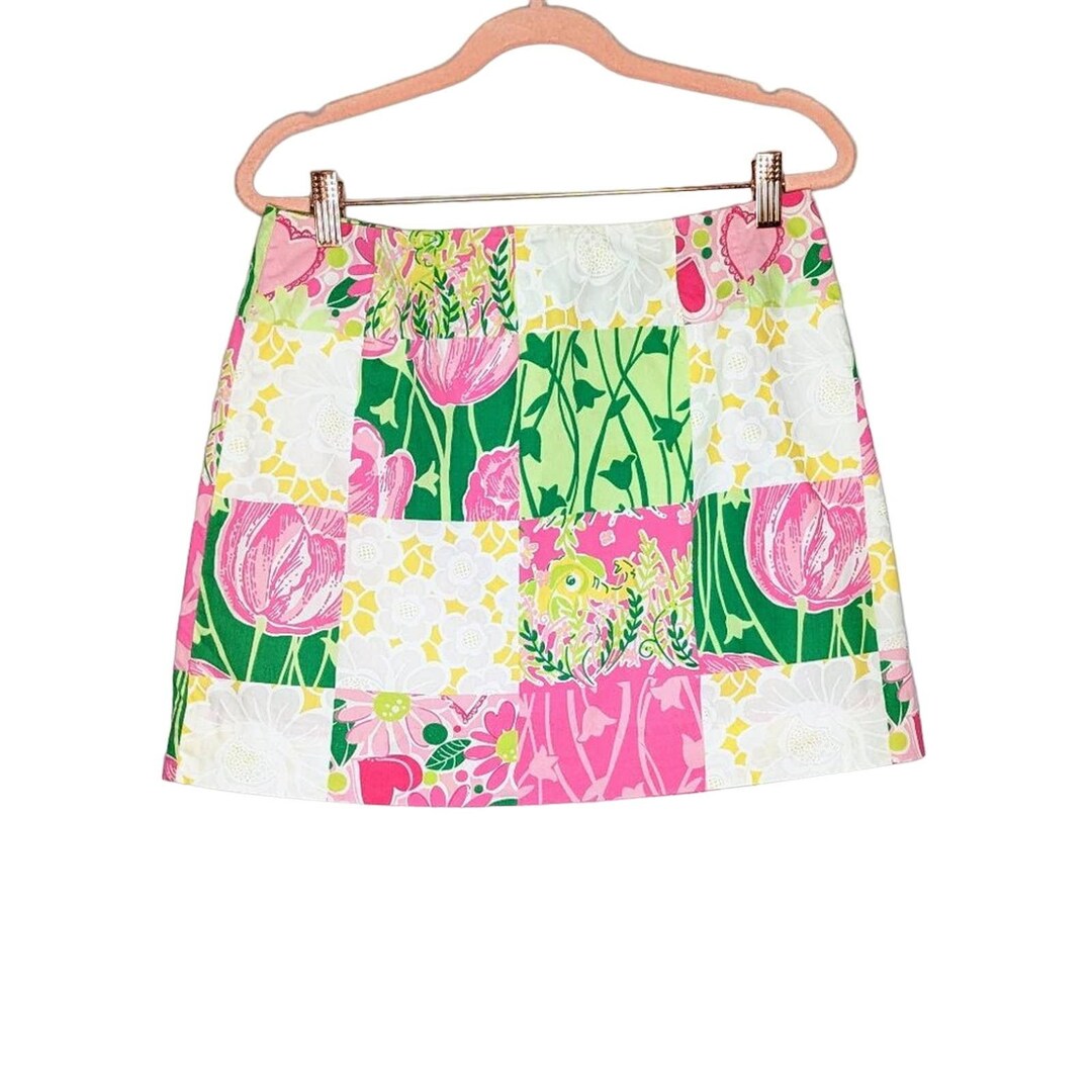 Jupe Maxi Vintage Lilly Pulitzer à Volants - Imprimé Floral Multicolore, Taille M