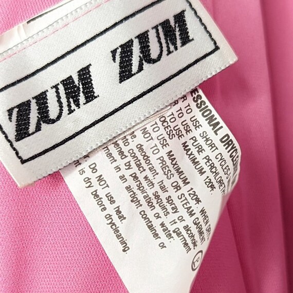 Vintage Zum Zum Pink Off The Shoulder Mini Ruched… - image 7