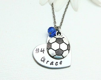 Soccer gifts Soccer jewelry. Soccer necklace Girls soccer necklace in sterling silver on 16 inch sterling silver cable chain and 2 extender