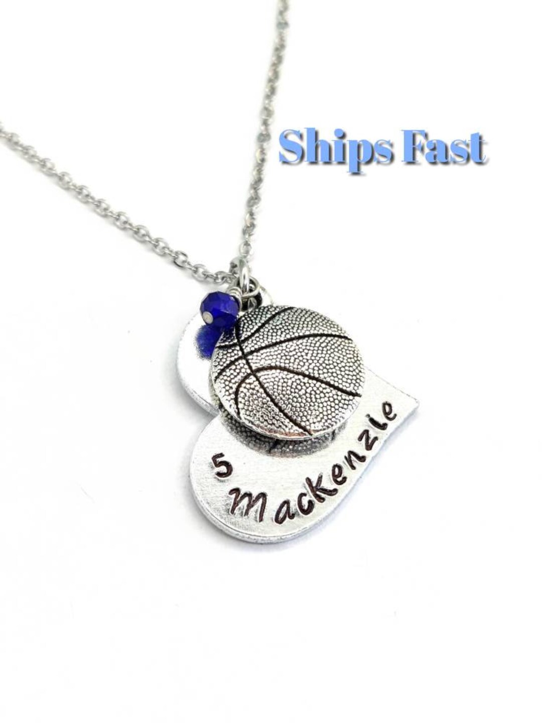 PERSONALIZED BASKETBALL NECKLACE Team Gift Basketball Gifts Etsy
