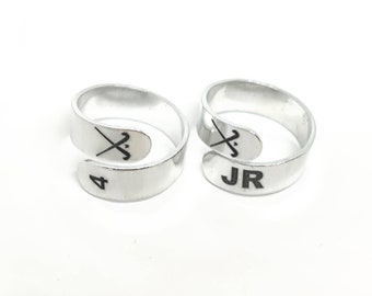 FIELD HOCKEY RING,  Field Hockey Gifts For Girls, Will Not Tarnish! Makes A Great End of Season Gift