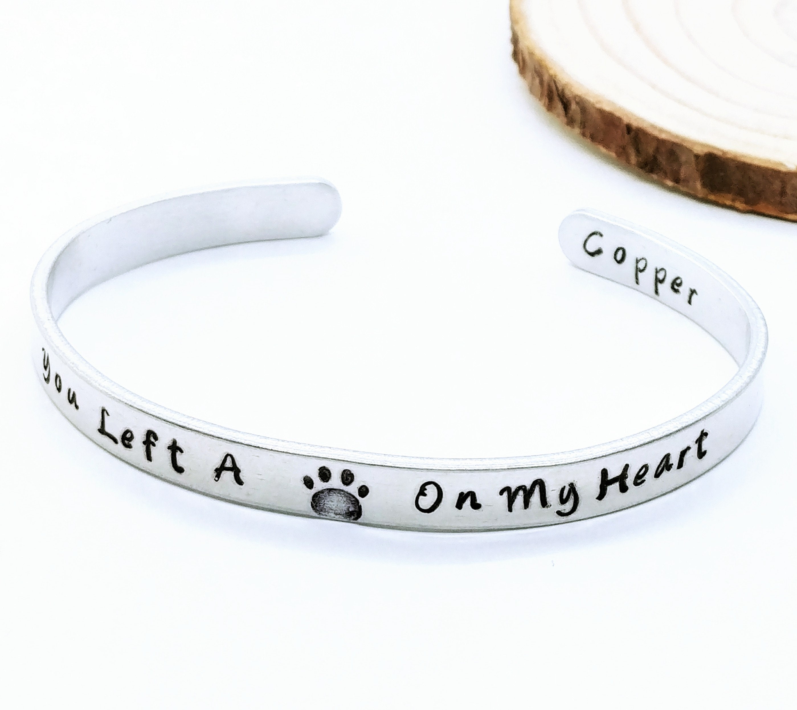 DOG REMEMBRANCE BRACELET Personalized Pet Jewelry This Cuff Etsy