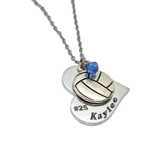 GIRLS VOLLEYBALL Team Gift, Volleyball Necklace, Volleyball Team Jewelry, Volleyb Coach Gift, Personalized Volleyball Jewelry