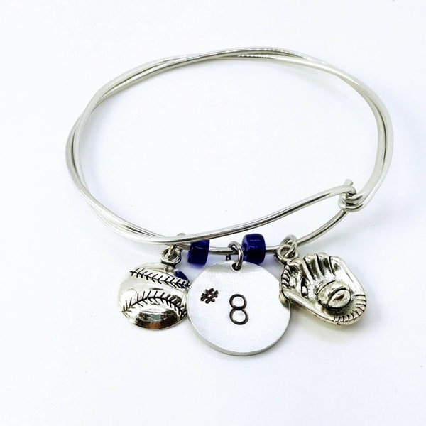 PERSONALIZED SOFTBALL BRACELET, Softball Gifts For Girls, Great Team Gift