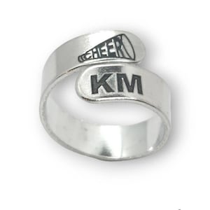 CHEER TEAM RING, Cheerleader Gifts for Girls and Boys, Cheering Team Jewelry, Will Not Tarnish! Adjustable