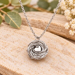 EMPTY NEST NECKLACE, Mom Jewelry, Inspirational Gift For Her, Custom Made Personalized Christmas Gift for Mom, Will Not Tarnish!