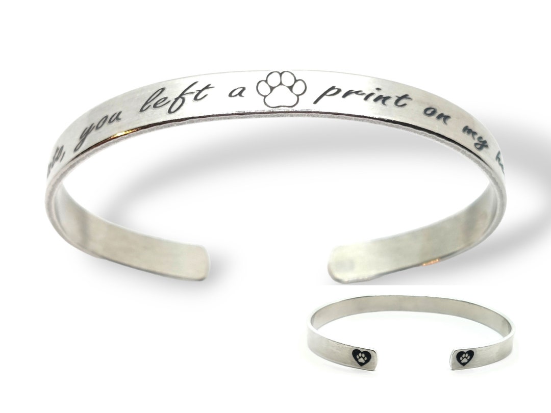 DOG REMEMBRANCE BRACELET Personalized Pet Jewelry This Cuff Etsy