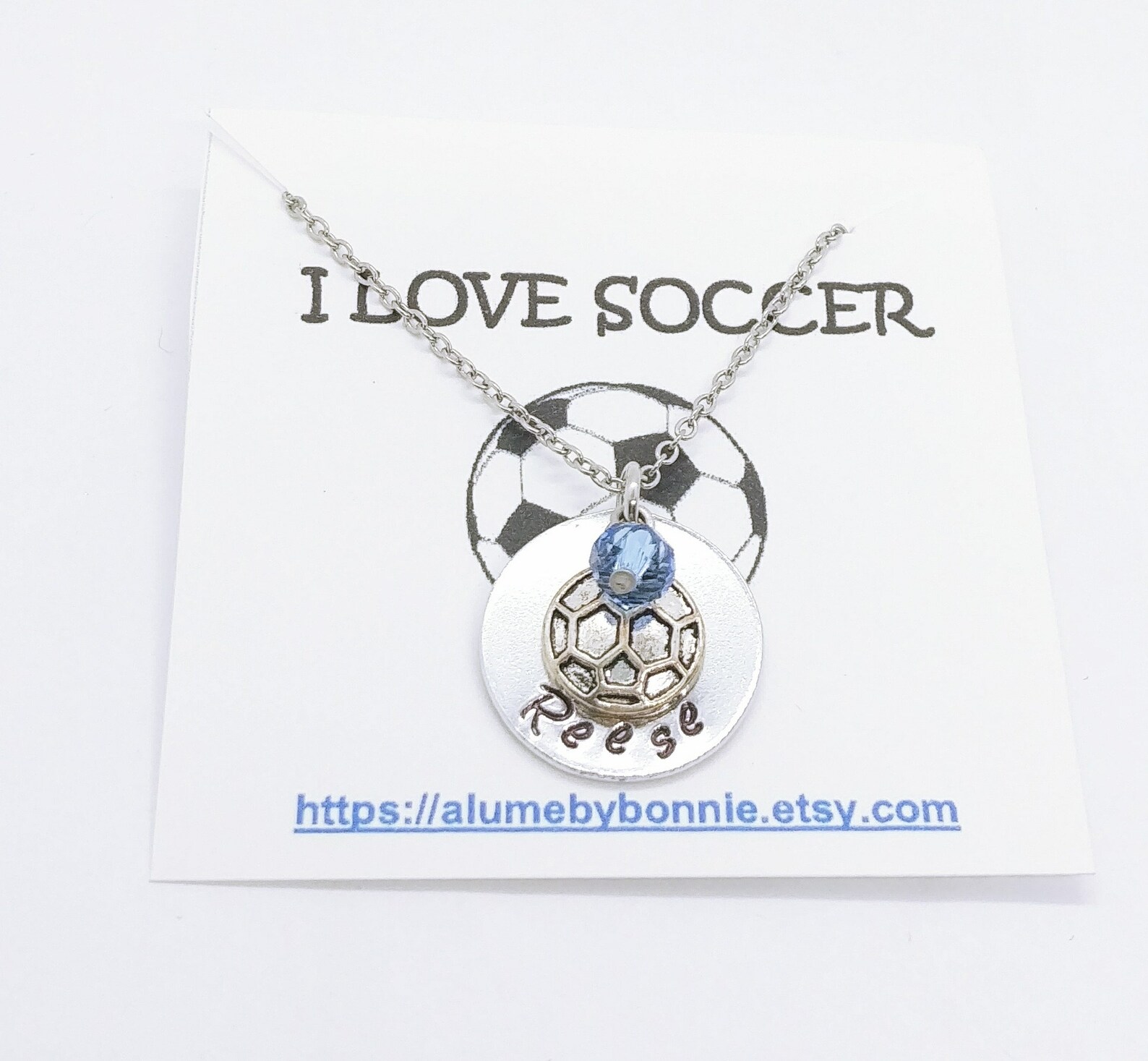 SOCCER NECKLACE Team Jewelry Coach Gift Custom Sport Etsy