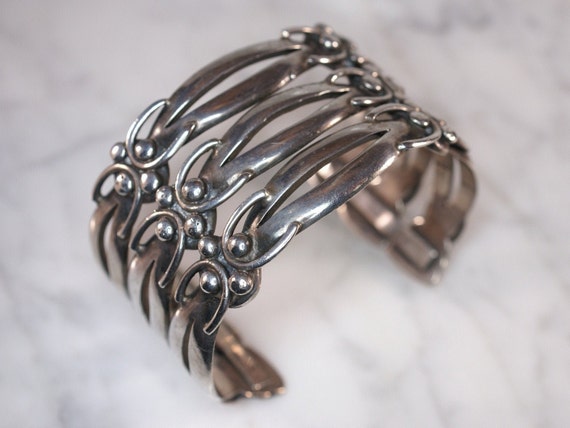 Maricela Taxco .950 Sterling Silver Cuff Bracelet - image 5