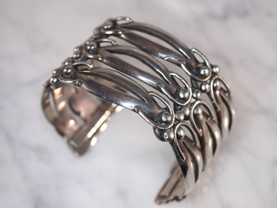 Maricela Taxco .950 Sterling Silver Cuff Bracelet - image 3