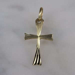 Italian 14K Yellow Gold Cross Pendant